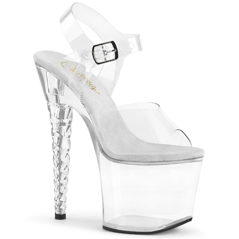 Pleaser Unicorn-708 Sandaler Dame Clear | 80MLOFVHU