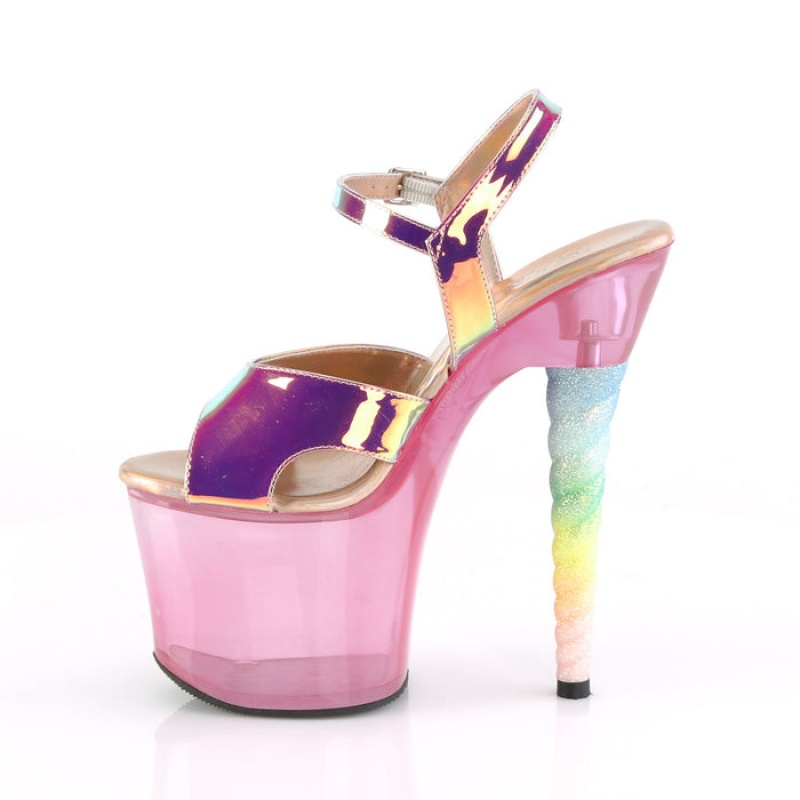 Pleaser Unicorn-711T Sandaler Dame Lyserød Lyserød | 23VYUOGPE