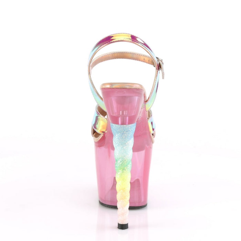 Pleaser Unicorn-711T Sandaler Dame Lyserød Lyserød | 23VYUOGPE