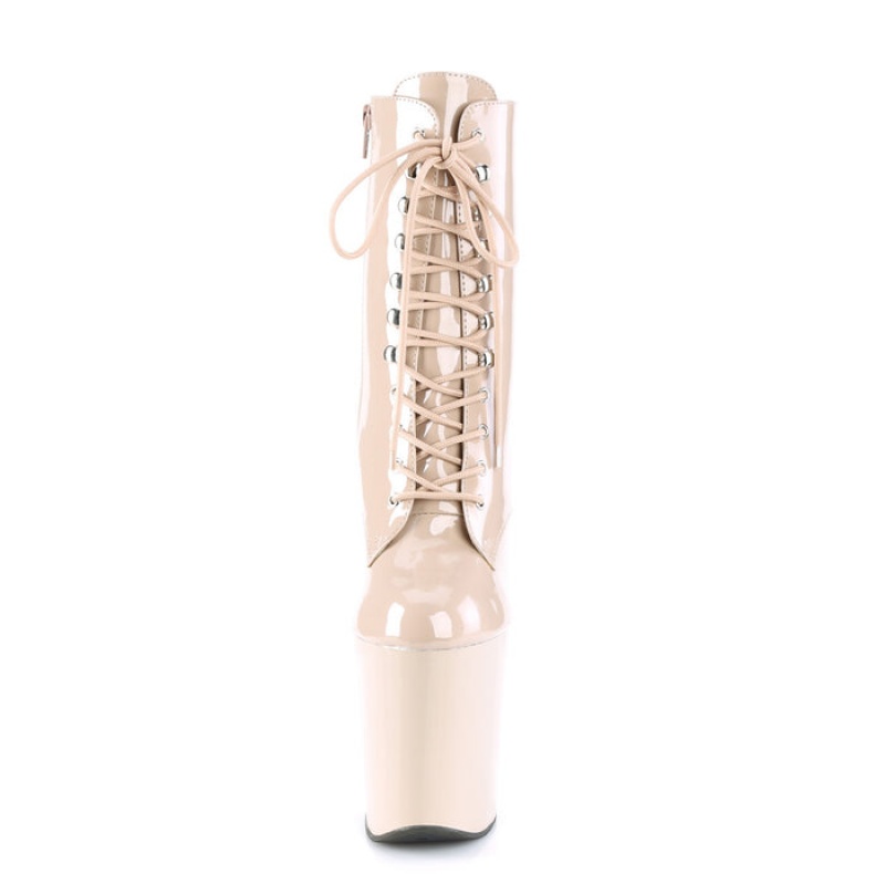 Pleaser Xtreme-1020 Støvler Dame Beige | 82KYWUCZV