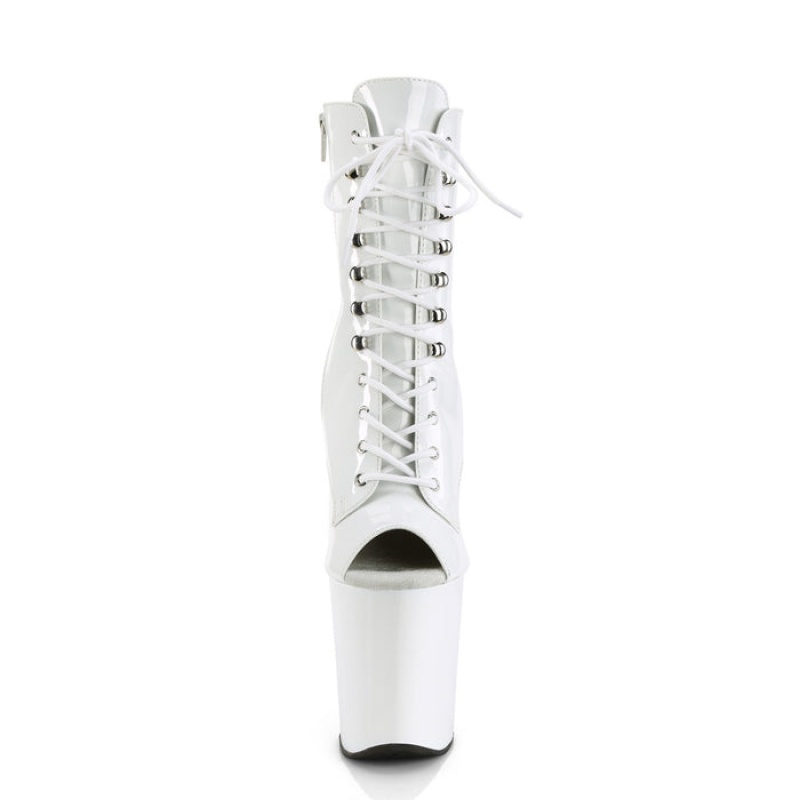 Pleaser Xtreme-1021 Støvler Dame Hvide | 26HURLPJV